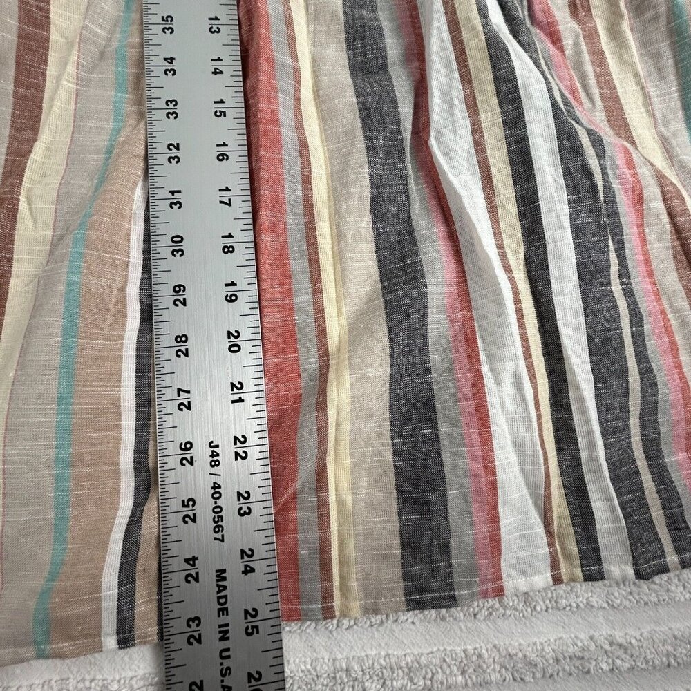 Jennifer & Grace Women's Flared Sleeves Weave Blouse Top Striped Cotton Size XL - Picture 10 of 10